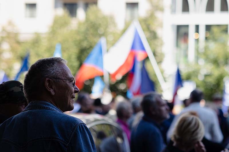 manifestants prague