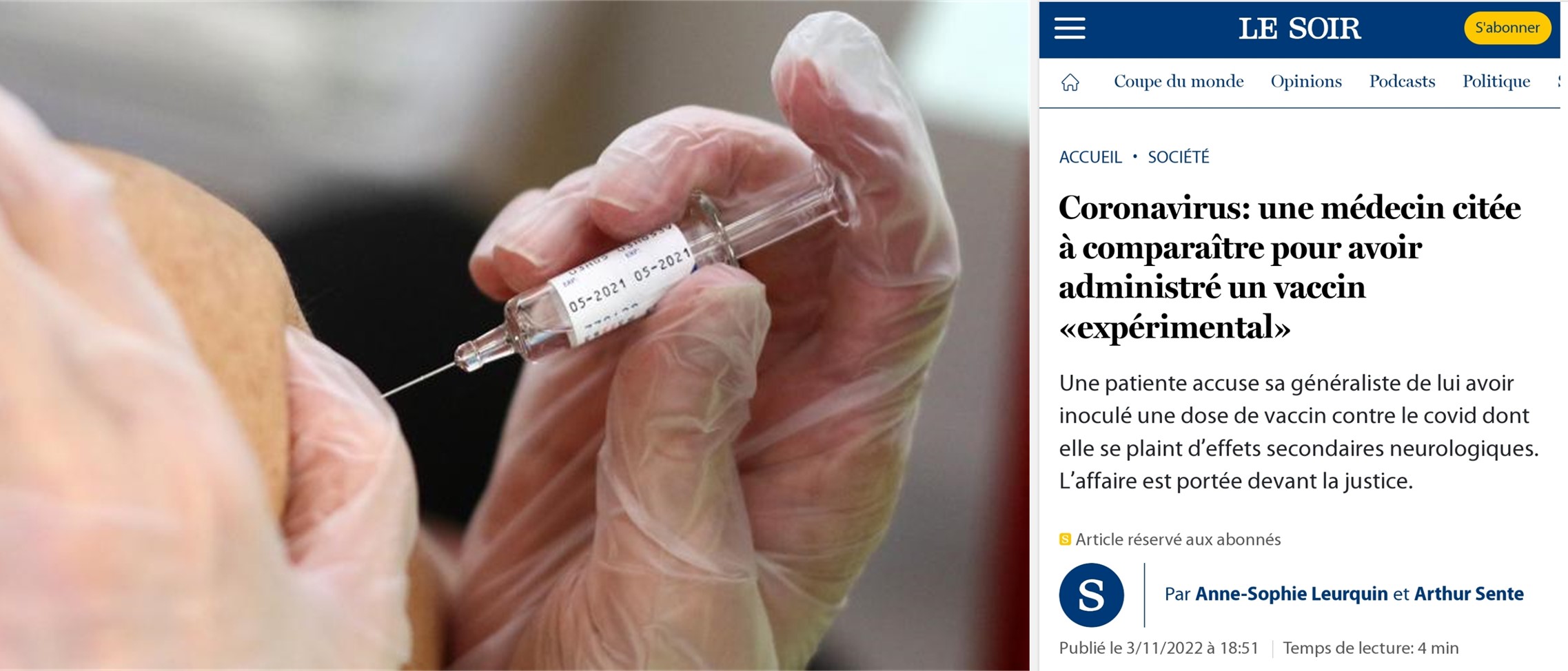 BAM! News - Lettre ouverte en réponse à l’article du « Soir » du 3-11-2022